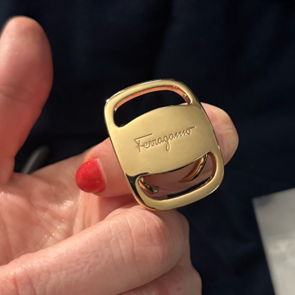 Salvatore Ferragamo scarf ring" brand logo design" - Picture 2 of 8